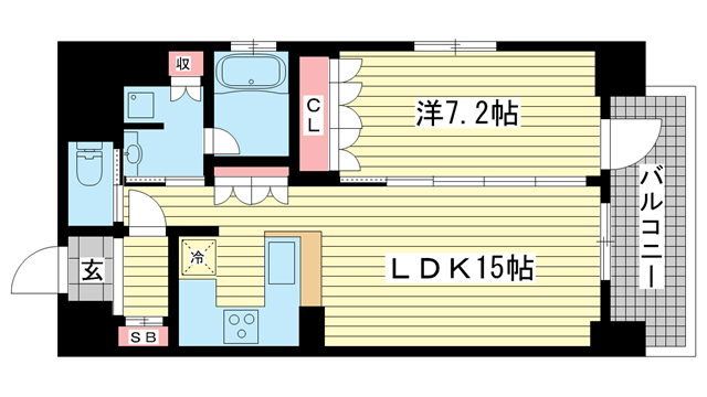 リーガル神戸三宮山手|神戸市中央区下山手通(神戸市営地下鉄線三宮駅)のマンション間取 リーガル神戸三宮山手|神戸市中央区下山手通(神戸市営地下鉄線三宮駅)のマンション間取