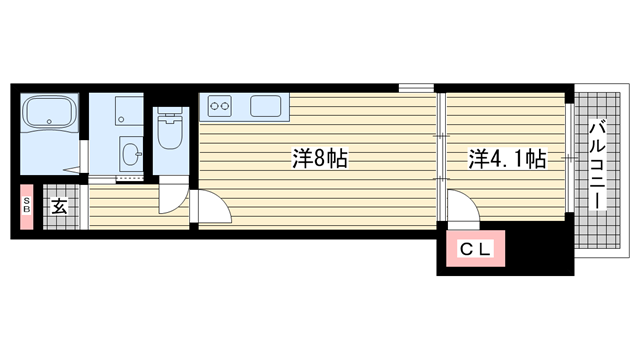 ブリリオ北野異人館通|神戸市中央区北野町(神戸市営地下鉄線三宮駅)のアパート間取 ブリリオ北野異人館通|神戸市中央区北野町(神戸市営地下鉄線三宮駅)のアパート間取