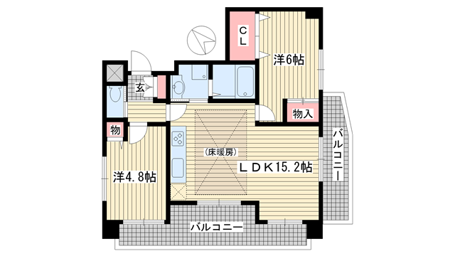 アーバンコート中山手・呉竹|神戸市中央区中山手通(神戸市営地下鉄線三宮駅)のマンション間取 アーバンコート中山手・呉竹|神戸市中央区中山手通(神戸市営地下鉄線三宮駅)のマンション間取
