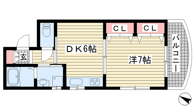北野TK|神戸市中央区山本通(JR東海道本線(近畿)三ノ宮駅)のマンション間取 北野TK|神戸市中央区山本通(JR東海道本線(近畿)三ノ宮駅)のマンション間取