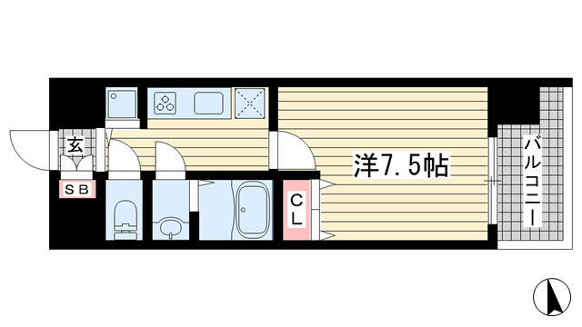 KDXレジデンス三宮|神戸市中央区二宮町(JR東海道本線(近畿)三ノ宮駅)のマンション間取 KDXレジデンス三宮|神戸市中央区二宮町(JR東海道本線(近畿)三ノ宮駅)のマンション間取