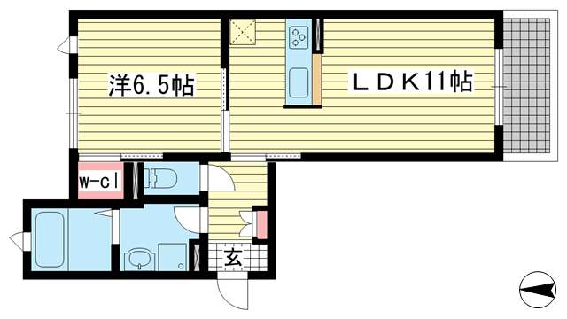 ヴィラージュ山手|神戸市兵庫区矢部町(神戸市営地下鉄線大倉山駅)のアパート間取 ヴィラージュ山手|神戸市兵庫区矢部町(神戸市営地下鉄線大倉山駅)のアパート間取