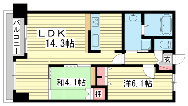 レジディア三宮東|神戸市中央区磯上通(JR東海道本線(近畿)三ノ宮駅)のマンション間取 レジディア三宮東|神戸市中央区磯上通(JR東海道本線(近畿)三ノ宮駅)のマンション間取