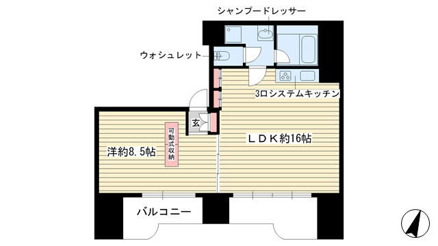 ラ・ルミエール山手|神戸市中央区下山手通(神戸市営地下鉄線県庁前駅)のマンション間取 ラ・ルミエール山手|神戸市中央区下山手通(神戸市営地下鉄線県庁前駅)のマンション間取