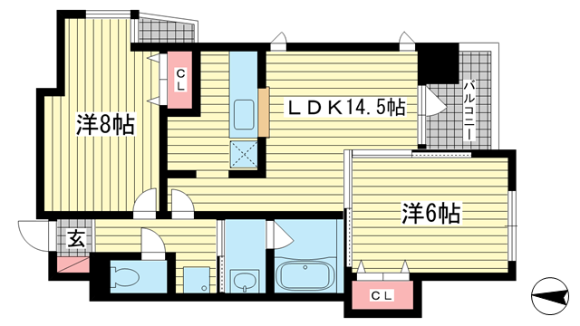 メゾン・ヌーベル新神戸|神戸市中央区二宮町(JR東海道本線(近畿)三ノ宮駅)のマンション間取 メゾン・ヌーベル新神戸|神戸市中央区二宮町(JR東海道本線(近畿)三ノ宮駅)のマンション間取