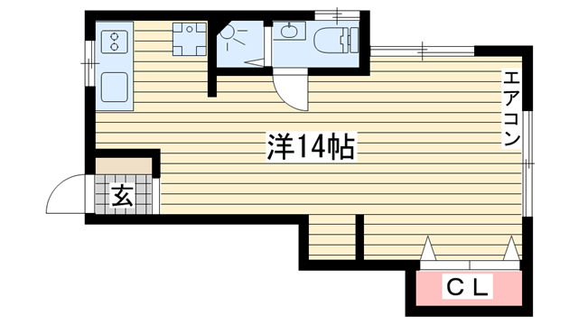 国玉ハイツ|神戸市灘区国玉通(阪急神戸線王子公園駅)のアパート間取 国玉ハイツ|神戸市灘区国玉通(阪急神戸線王子公園駅)のアパート間取
