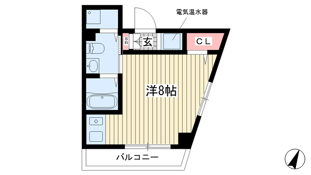 パイン神戸元町|神戸市中央区下山手通(神戸高速線花隈駅)のマンション間取 パイン神戸元町|神戸市中央区下山手通(神戸高速線花隈駅)のマンション間取