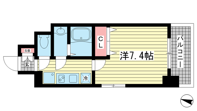フロイデ|神戸市中央区御幸通(JR東海道本線(近畿)三ノ宮駅)のマンション間取 フロイデ|神戸市中央区御幸通(JR東海道本線(近畿)三ノ宮駅)のマンション間取