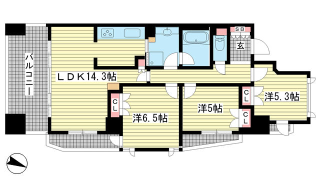 アーバネックス三宮磯辺通|神戸市中央区磯辺通(JR東海道本線(近畿)三ノ宮駅)のマンション間取 アーバネックス三宮磯辺通|神戸市中央区磯辺通(JR東海道本線(近畿)三ノ宮駅)のマンション間取